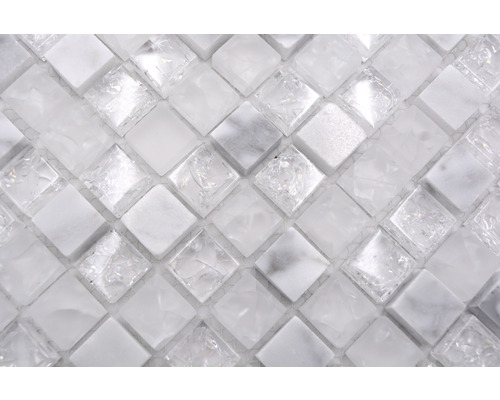 Plăci de mozaic pătrate din sticlă și marmură