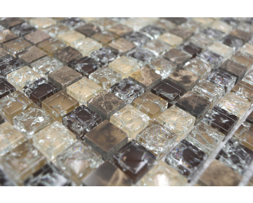 Placă de mozaic din sticlă și piatră