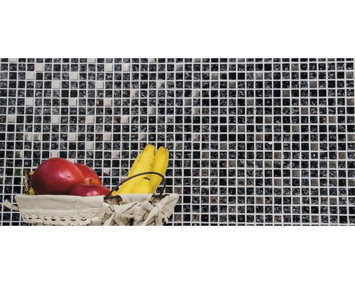 Perete de gresie mozaic cu coș de fructe