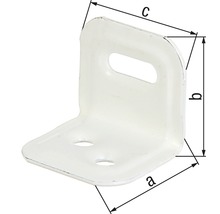 Conector unghiular cu dimensiunile a, b și c