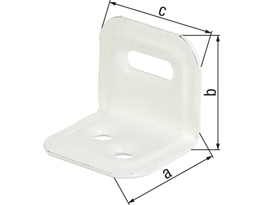 Conector unghiular cu dimensiunile a, b și c