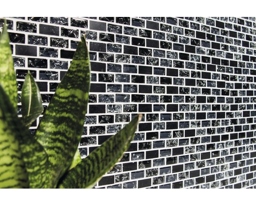 Faianță de perete din mozaic de sticlă cu elemente dreptunghiulare