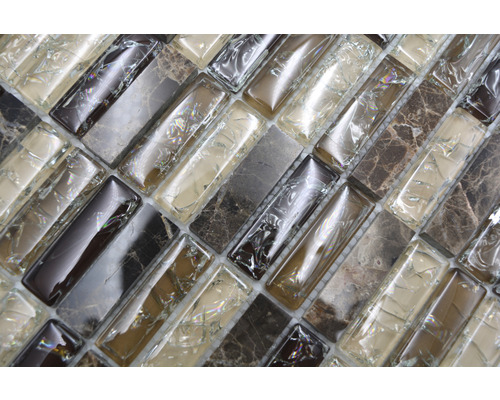 Placă de mozaic din sticlă și piatră naturală