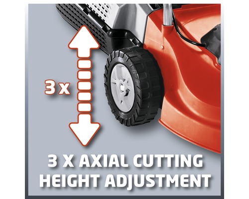 Mașină de tuns iarba cu reglare axială triplă a înălțimii de tăiere