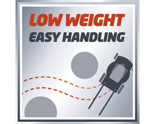 Ilustrație: greutate redusă, manevrare ușoară pentru mașina de tuns iarba