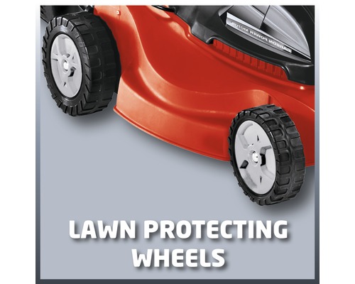 Mașină de tuns iarba cu roți care protejează gazonul