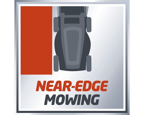 Simbol pentru cosirea ierbii la margine cu o mașină de tuns iarba