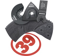 Set accesorii pentru scule multifuncționale Worx, 39 de piese