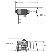 Dimensiunile turnului de joacă