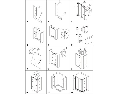 Instrucțiuni de montaj pentru cabina de duș în doisprezece pași