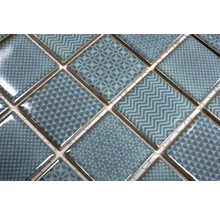 Mozaic piscină ceramic CH E3 Quadrat Celadon Heritage Emerald 30x30 cm