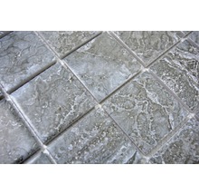 Mozaic piscină ceramic CIM Q48 CDG gri închis 30,6x30,6 cm