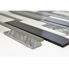 Mozaic sticlă CM GV34 mix gri-negru 28,6x30 cm