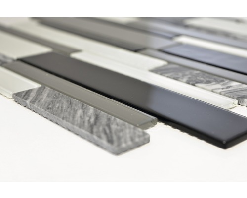 Placă de mozaic din sticlă și piatră naturală