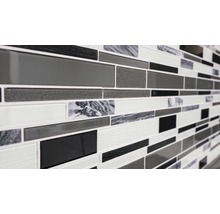 Mozaic sticlă CM GV34 mix gri-negru 28,6x30 cm