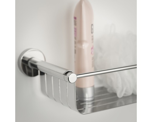 Raft de duș pentru montaj pe perete cu gel de duș și burete de baie