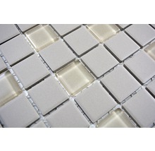 Mozaic piscină ceramic CU G100 gri mat neglazurat 32,7x30,2 cm