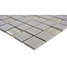 Mozaic piscină ceramic CU G100 gri mat neglazurat 32,7x30,2 cm