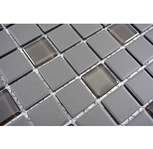 Mozaic piscină ceramic CU G110 maro mat neglazurat 32,7x30,2 cm