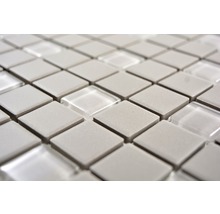Mozaic piscină ceramic CU G90 gri mat neglazurat 32,7x30,2 cm