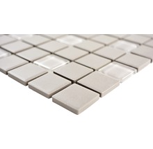 Mozaic piscină ceramic CU G90 gri mat neglazurat 32,7x30,2 cm