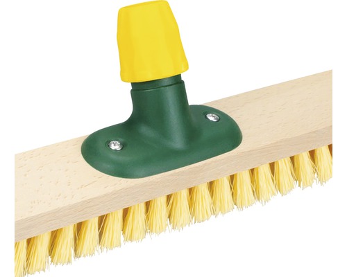 Perie cu corp din lemn și suport din plastic