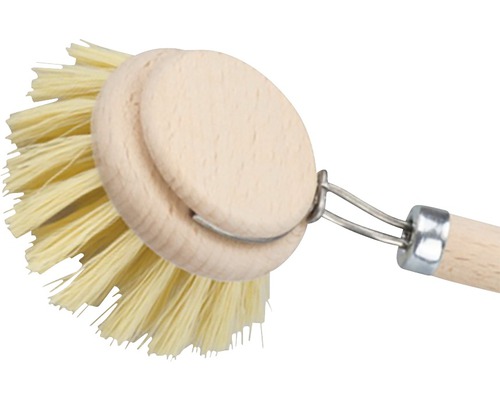 Perie de spălat vase cu mâner din lemn și peri