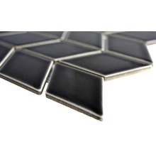 Mozaic piscină ceramic DS B01W negru lucios 26,6x30,75 cm