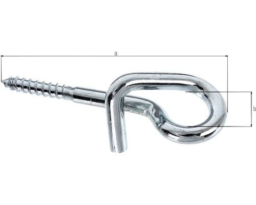 Şurub cu ochet cu filet metric și dimensiunile a și b.