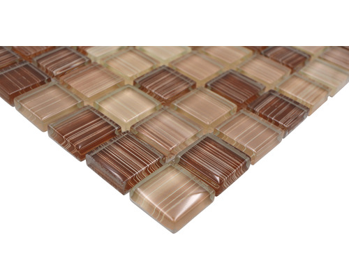 Placă de mozaic din sticlă cu pietre pătrate