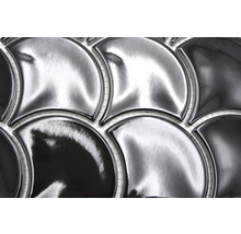 Mozaic piscină ceramic FS 01B negru lucios 25,6x27,3 cm