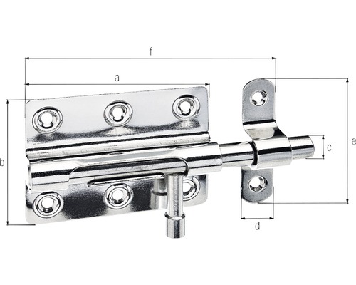 Ilustrație cu zăvorul ușii cu dimensiuni