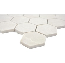 Placă de mozaic hexagonală din piatră pe plasă