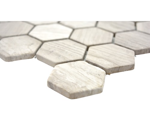 Plăci mozaic hexagonale din piatră naturală