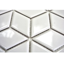 Mozaic piscină ceramic POV 02 alb lucios 26,6x30,5 cm