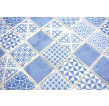 Mozaic piscină sticlă Patch 40 mix albastru 31,5x31,5 cm