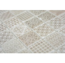 Mozaic piscină sticlă Patch 50 bej 31,5x31,5 cm