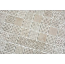Mozaic piscină sticlă Patch 50 bej 31,5x31,5 cm