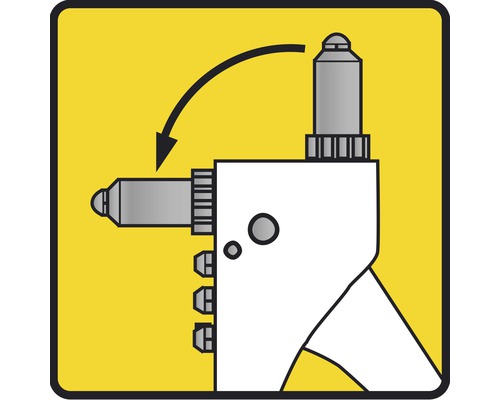 Simbol pentru rotirea unui cap de sculă