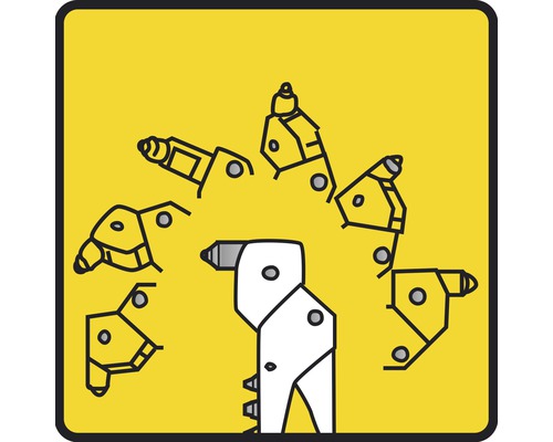 Simbol pentru adecvarea burghielor pentru diverse aplicații