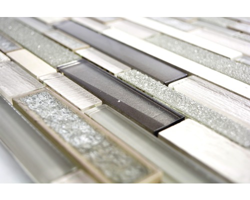 Mozaic de sticlă cu elemente dreptunghiulare