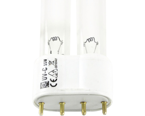 Lampă UV-C de 55 wați cu soclu cu patru pini pentru iazuri
