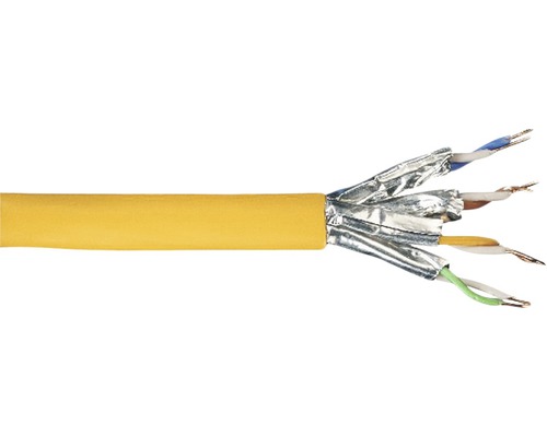 Cablu rețea date STP Cat 6 4x2x23AWG 500MHz portocaliu, inel 50m, perechi ecranate-0