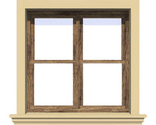 Fereastră cu ramă din lemn și traverse