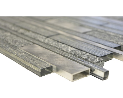 Placă de mozaic din piatră, sticlă și metal