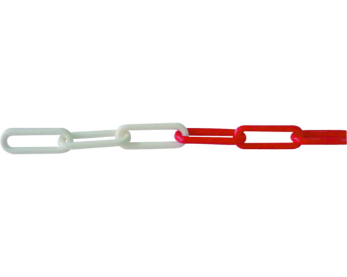 Lanț plastic Pösamo Ø6 mm, 30m, roșu/alb Lanț plastic Pösamo Ø6 mm, 30m, roșu/alb