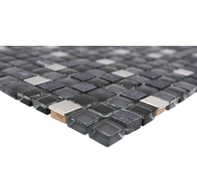 Mozaic sticlă XCM M760 negru 30x30 cm
