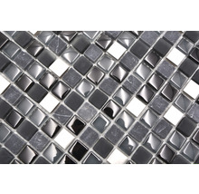Mozaic sticlă XCM M760 negru 30x30 cm