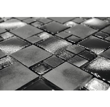 Mozaic sticlă XCM MC709 negru 30x30 cm