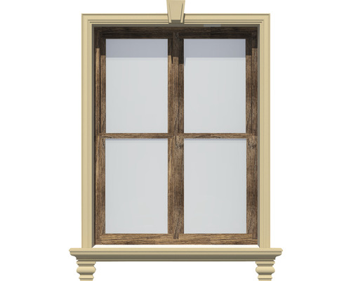 Fereastră cu ramă din lemn și traverse